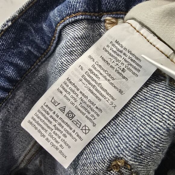 Madewell Jean Womens 27 X 27 High Rise Slim Crop Boyjean Lavern Acid Wash - Picture 10 of 13